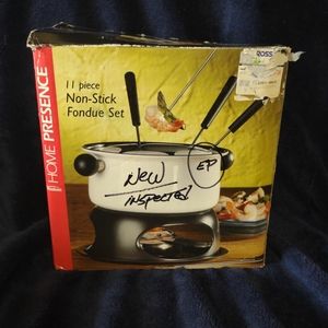 Trudeau home presence 11 piece non stick fondue set